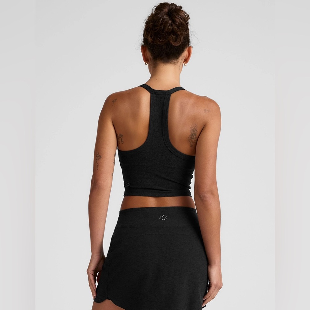 Beyond Yoga Spacedye On The Up Cropped Tank, Darkest Night Sz. S - Picture 3 of 5